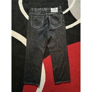 Akademiks Men’s Black Denim Jeans Baggy Fit Size 38 – Wide Leg Y2K Style